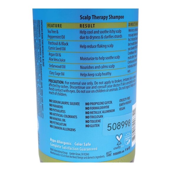 Pura DOr Scalp Therapy Shampoo 24 fl oz Daily Dry Scalp Treatment Less Flakes - Picture 5 of 7